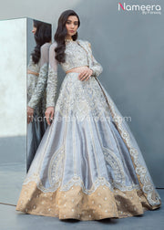 Grey Pakistani Bridal Dress