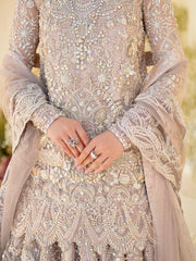 Grey Skin Bridal Lehenga Kameez Pakistani Wedding Dress