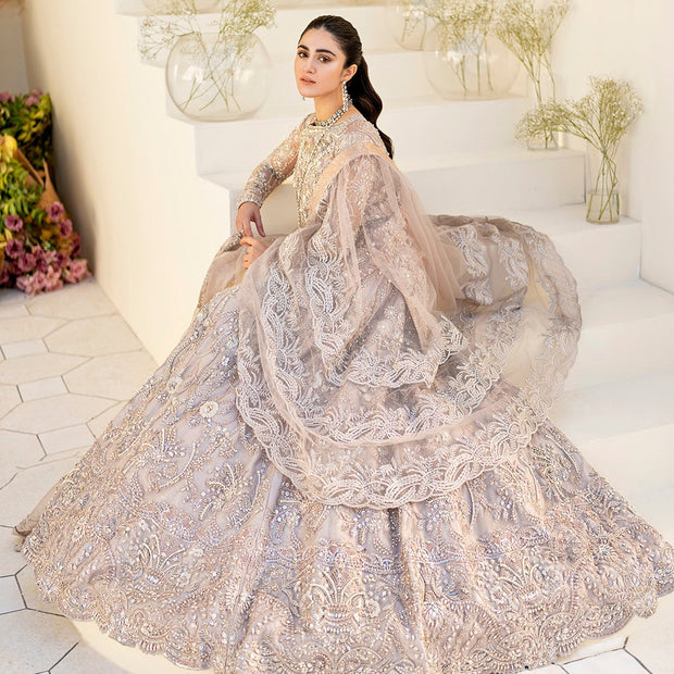 Grey Skin Bridal Lehenga Kameez Pakistani Wedding Dresses