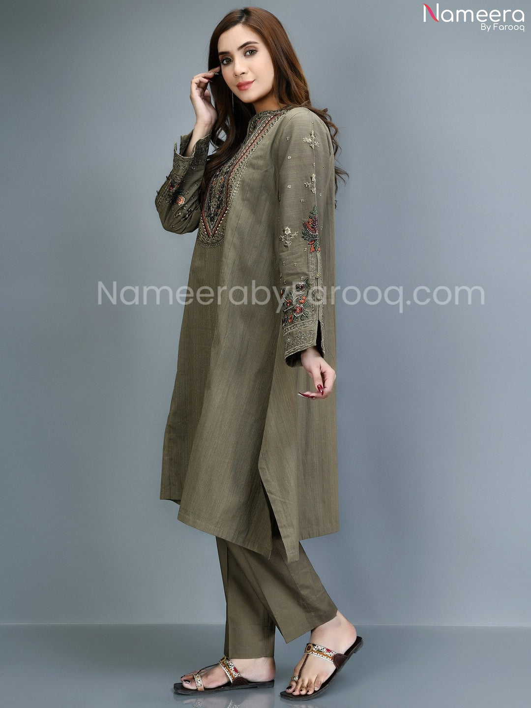 Grey Cotton Dress  online 2021