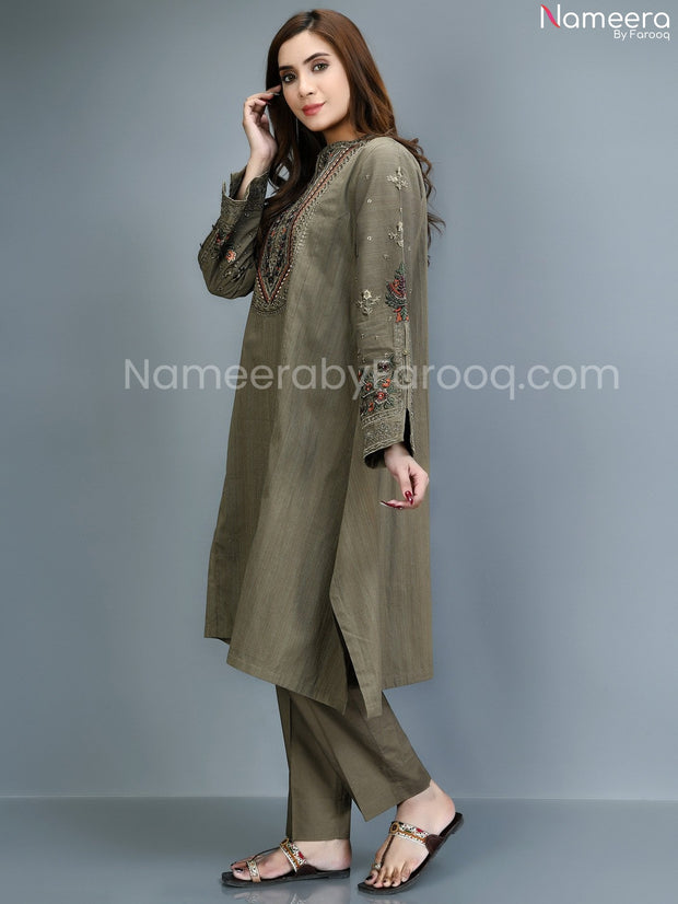 Grey Cotton Dress  online 2021