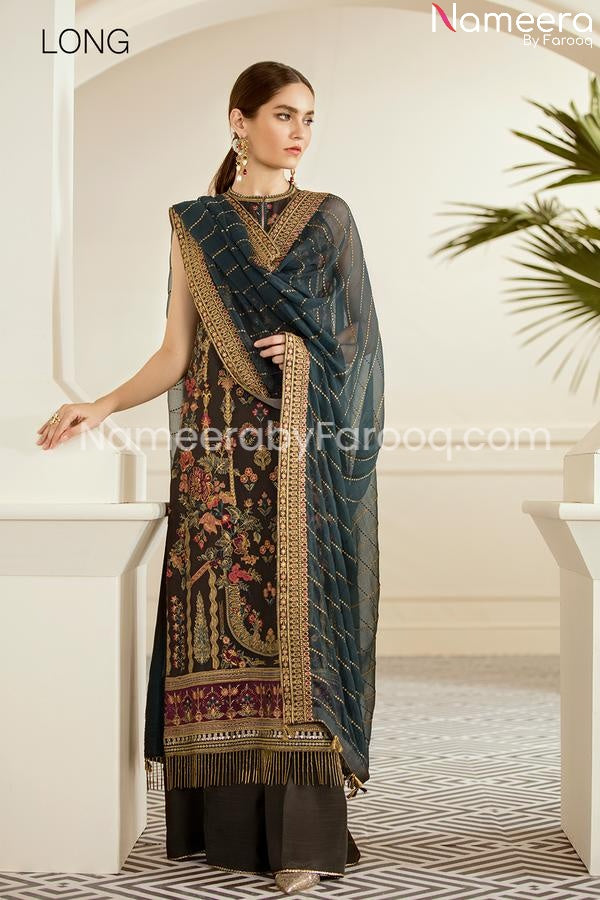 Designer grey long shirt with plazo