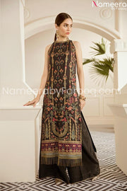 Designer grey long shirt with plazo 2021