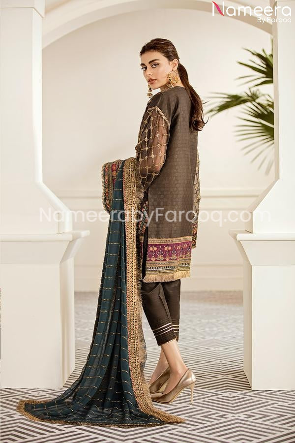Designer grey shirt with  trouser
