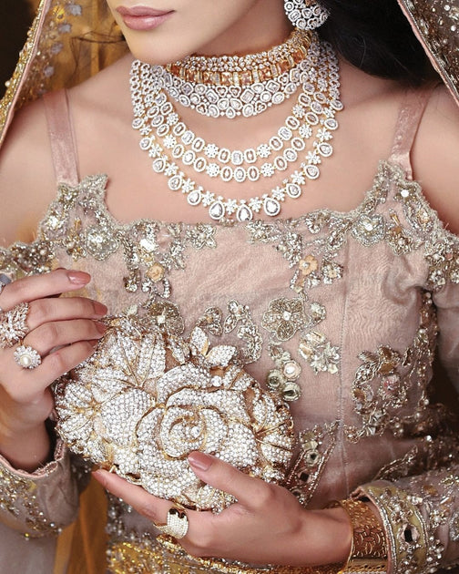 Buy Heavily Embellished Pakistani Bridal Gown Dupatta Dress Nameera
