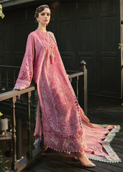 Heavily Embellished Pink Lawn Pakistani Eid Dress 2022