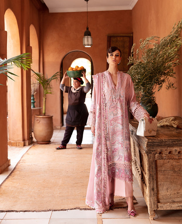 Heavily Embellished Pink Pakistani Kameez Salwar Suit and Dupatta