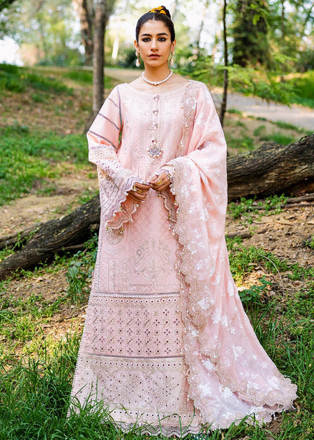 Heavily Embellished Sana Safinaz Pink Kameez Gharara