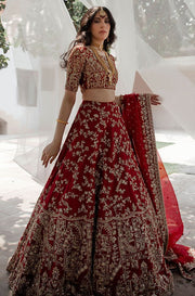 Heavy Bridal Red Lehenga Choli for Indian Bridal Wear