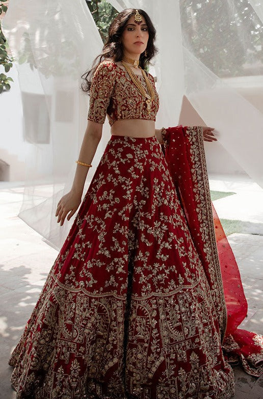 Heavy Bridal Red Lehenga Choli for Indian Bridal Wear