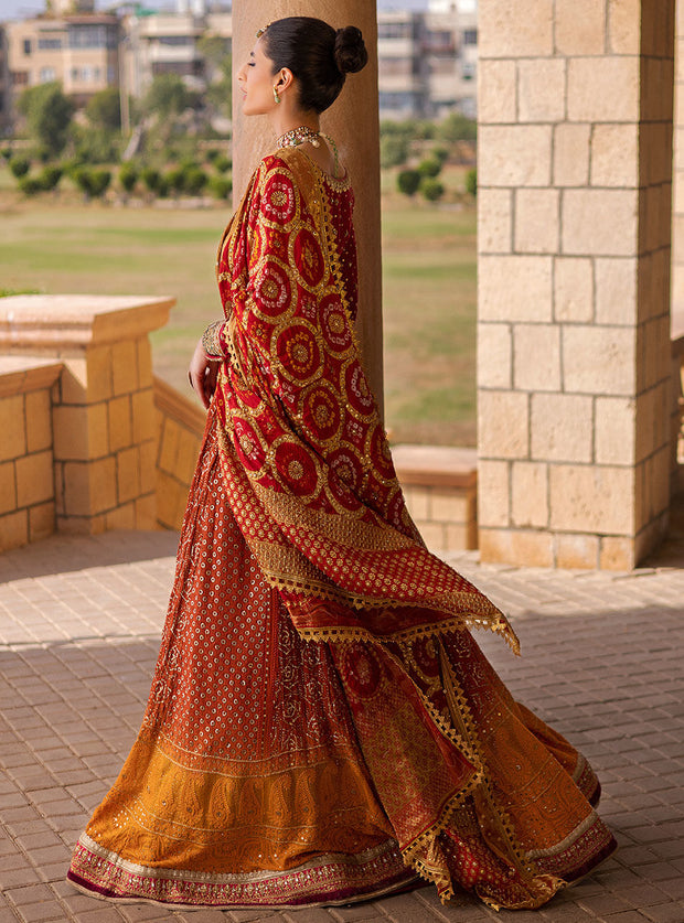 Heavy Bridal Red and Gold Lehnga Cholis Dress 2022