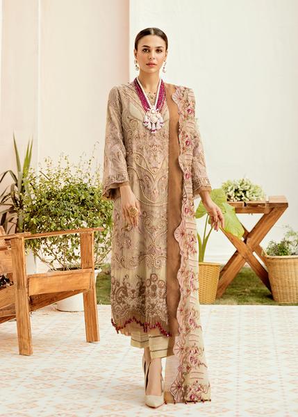 Heavy Embroidered Chiffon Dress for Wedding Party