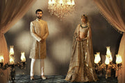 Heavy Pakistani Bridal Golden Lehenga