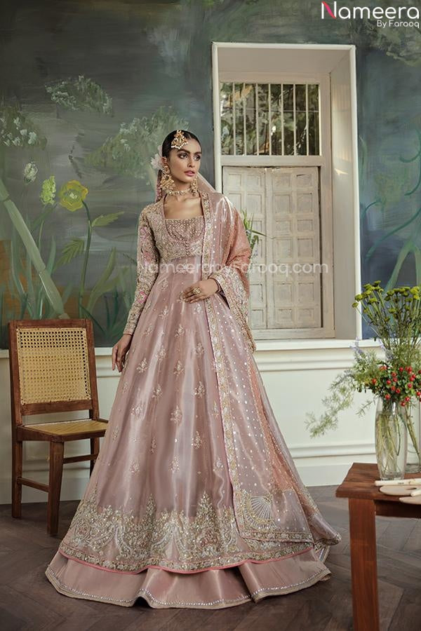 Peach walima dress clearance