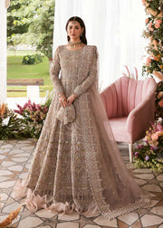 Heavy Peach Lehenga Gown for Pakistani Wedding Dresses