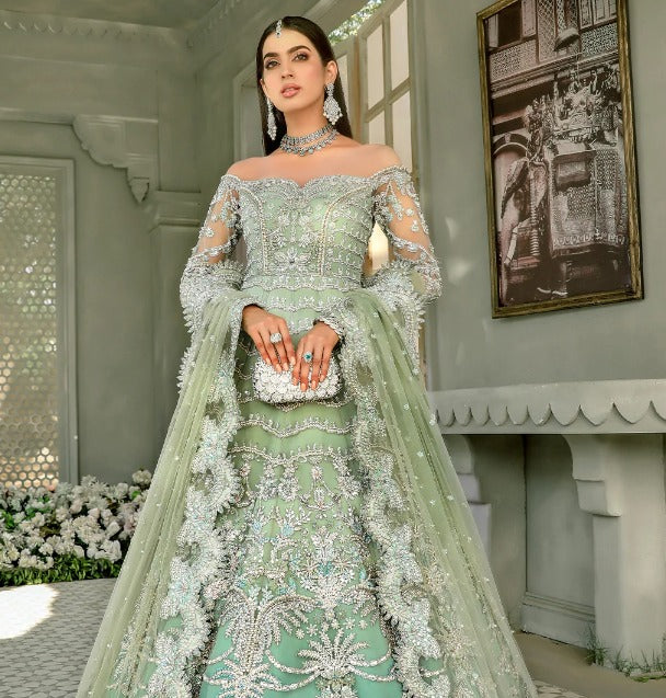 Green bridal gown discount