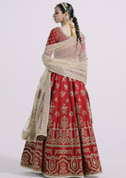 Heavy Red Golden Lehenga Choli for Indian Bridal Wear 2022