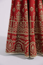 Heavy Red Golden Lehnga Choli