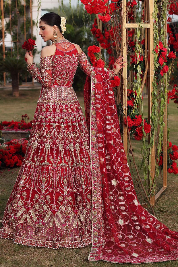 Heavy Red Silver Lehenga Choli for Indian Bridal Wear 2022