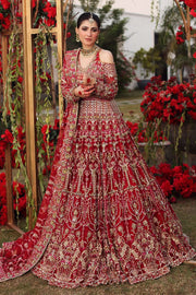 Heavy Red Silver Lehenga Choli for Indian Bridal Wear