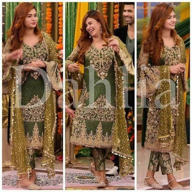 Beautiful Wedding Party Dress Mehndi Model # P860