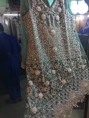 Beutifull wedding party dress dress in pistachio green color Model #W 896