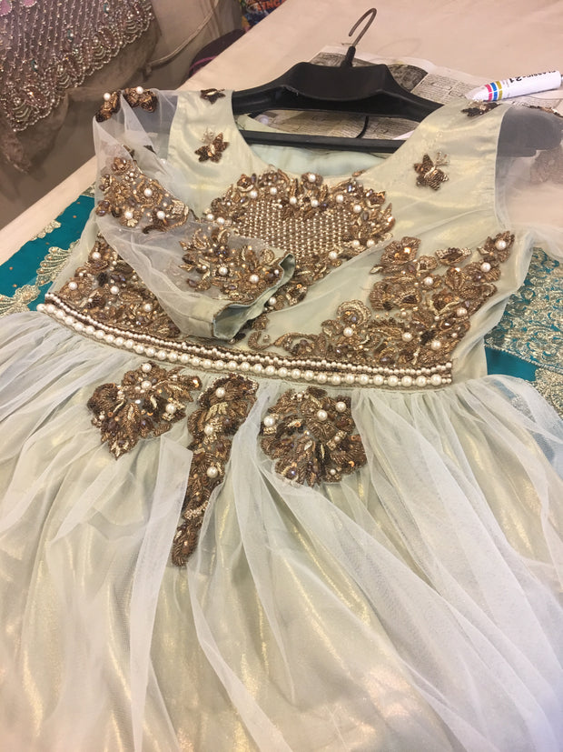Wedding Party Maxi Pistachio Green Color Model # W886
