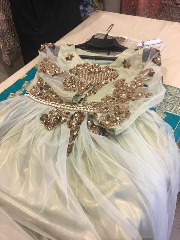 Wedding Party Maxi Pistachio Green Color Model # W886
