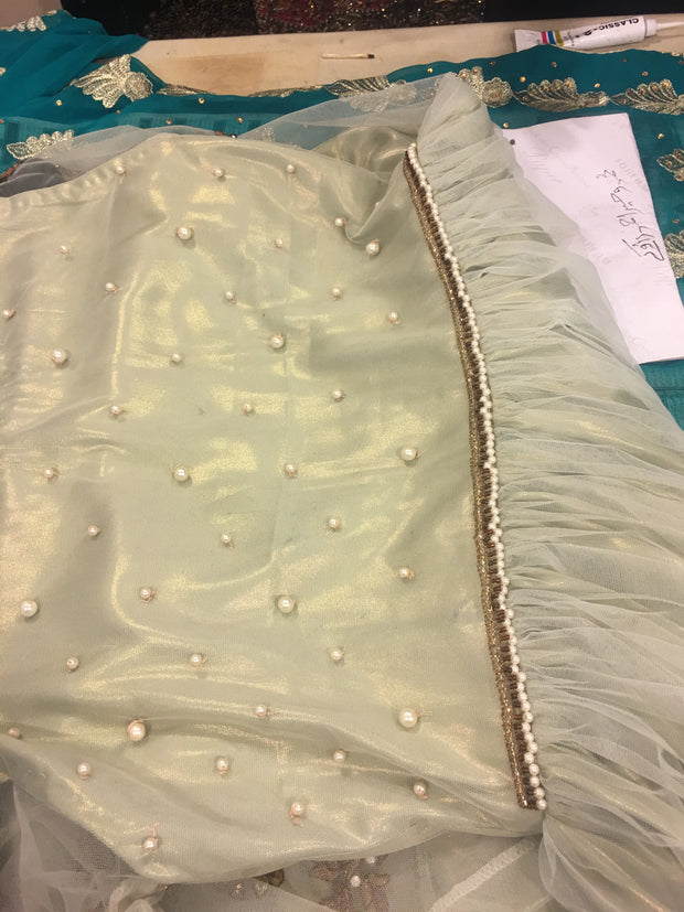 Wedding Party Maxi Pistachio Green Color Model # W886