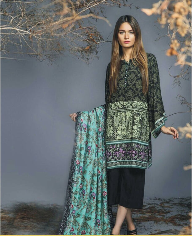 Beutifull winter dress by ethnic with woolen shawl Model#W 894
