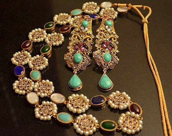 Kundan necklace and earrings Model #Kundan 2