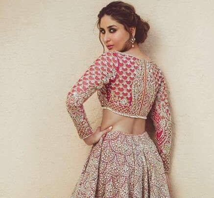 Baeutiful bridal lahnga in shoking silver pink and pinkish red color