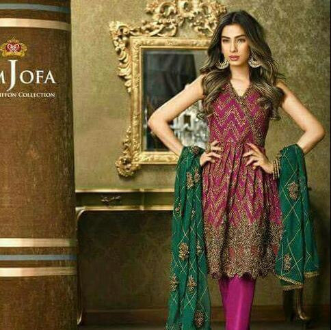 Eid dresses 2017 Lawn dress by asim jofa Model#Eid 262