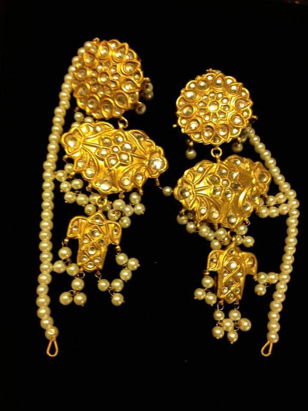 Kundan earrings Model#Kundan 27