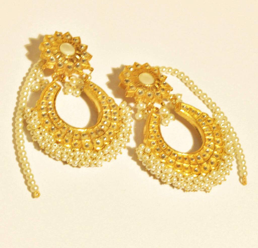 Kunda earrings in Bali style Model#Kundan 28