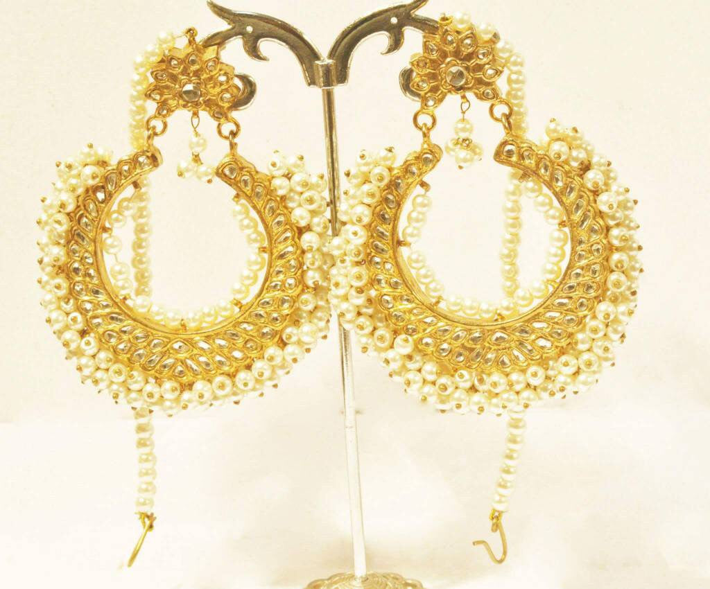 Kundan earrings in Bali style Model#Kundan 28