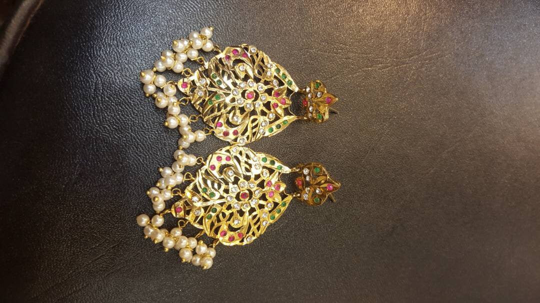Kundan multi jhumka set Model#Kundan 37