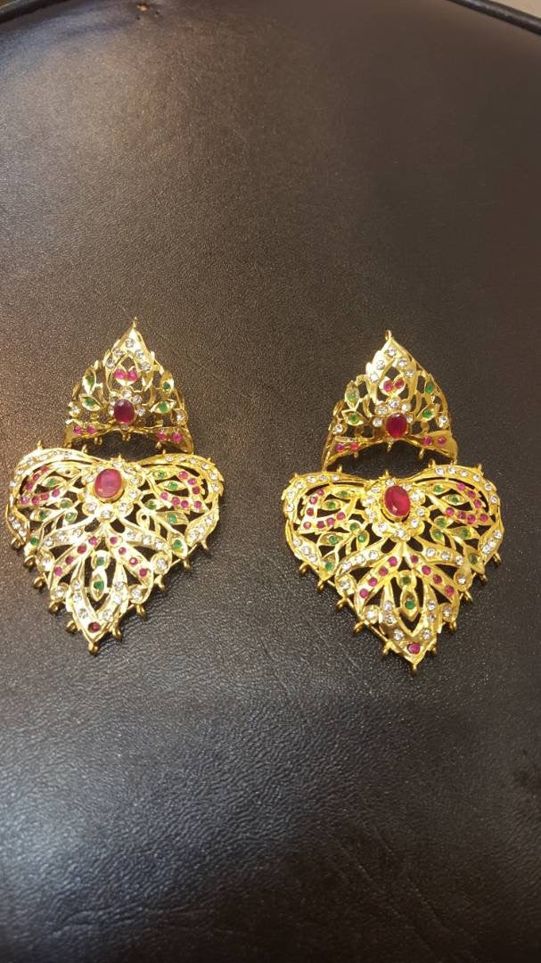 Kundan jhumka earrings Model#Kundan 38