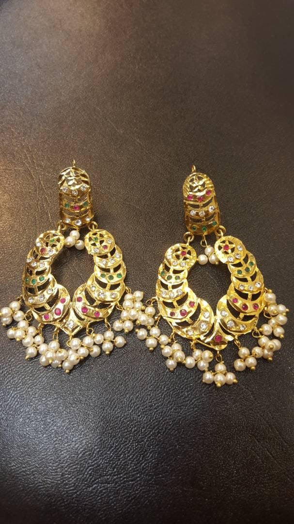 Kundan jhumka earrings Model#Kundan 38