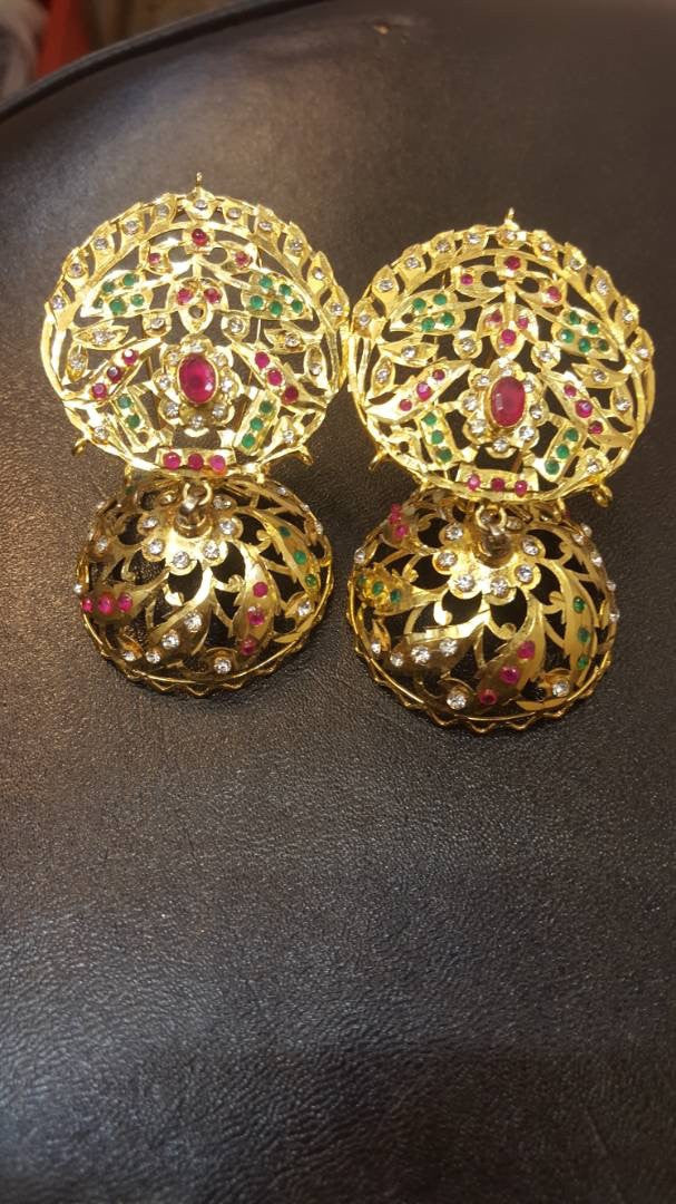 Kundan jhumka earrings Model#Kundan 38
