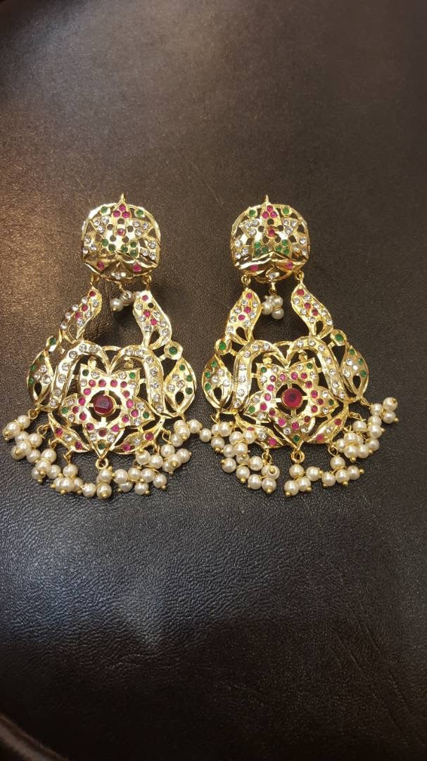 Kundan jhumka earrings Model#Kundan 38