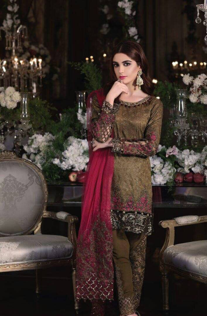 Eid dresses 2017 in chiffon by maria b Model#Eid 279