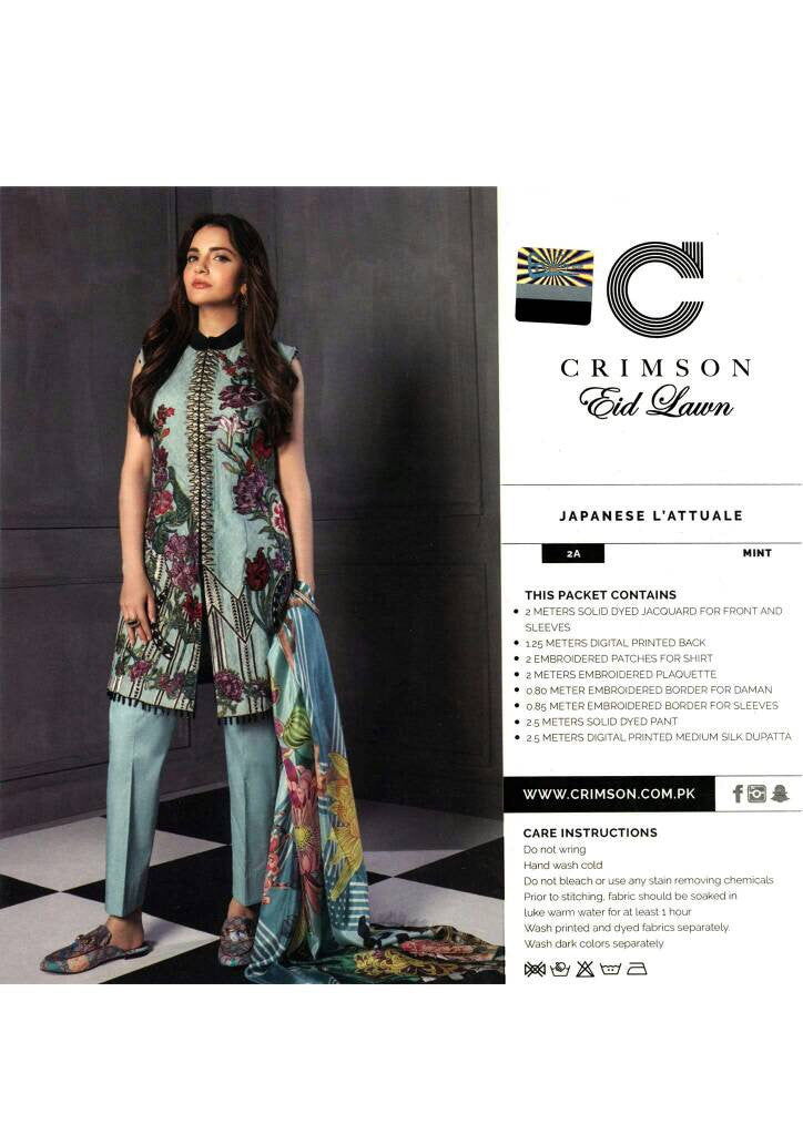 Eid dresses 2017 lawn dress by crimson Model#Eid 272