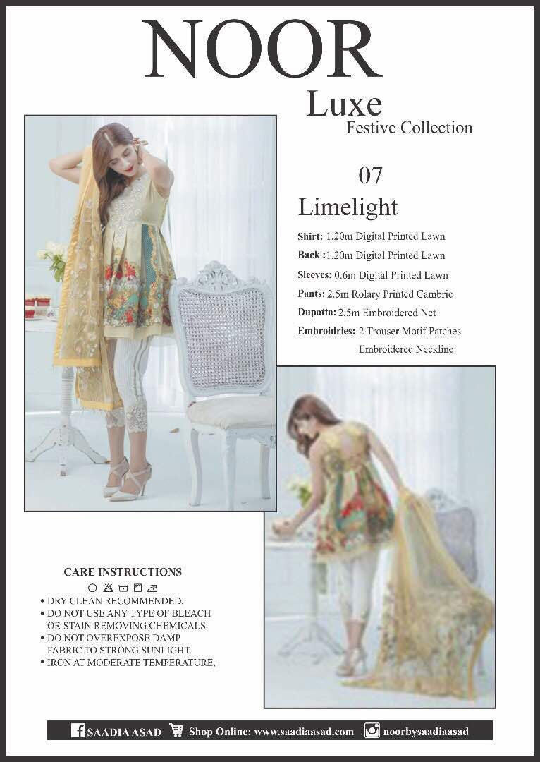 Eid dresses 2017 lawn dress by by noor luxe Model#Eid 286