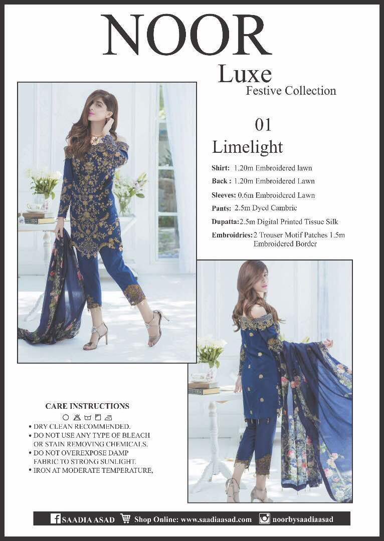 Eid dresses 2017 lawn dress by noor luxe Model#Eid 285