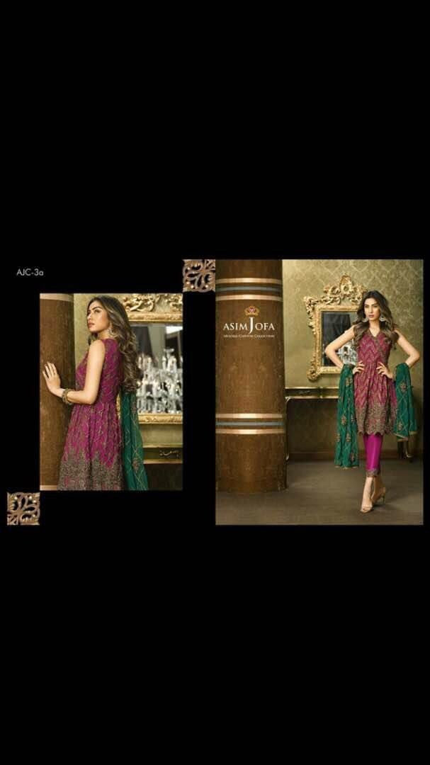 Eid dresses 2017 Chiffon dress by asim jofa Model#Eid 282