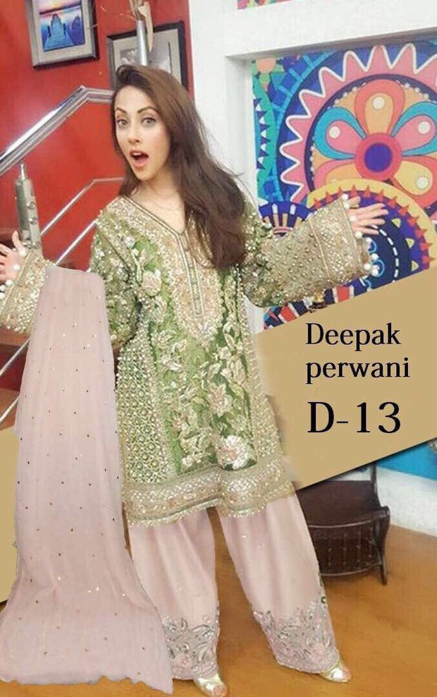Eid dresses 2017 Chiffon dress by deepak parwani Model# Eid 281