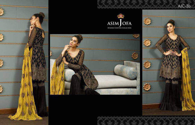 Eid dresses 2017 Chiffon dress by asim jofa Model#Eid 293