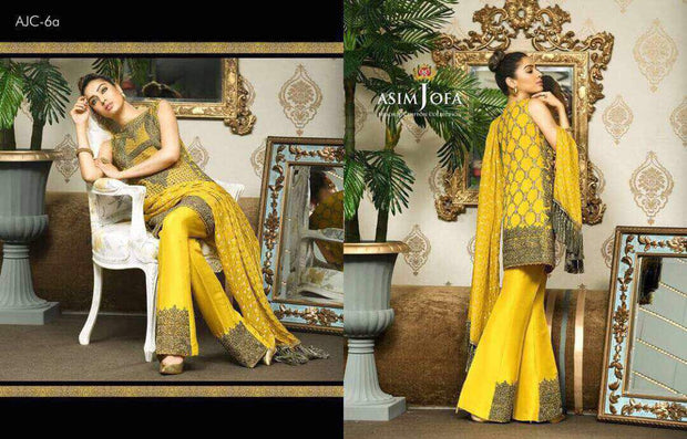 Eid dresses 2017 Chiffon dress by asim jofa Model#Eid 291