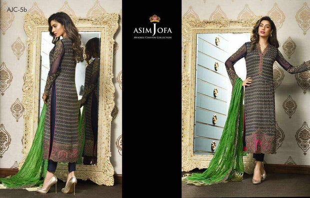 Eid dresses 2017 Chiffon dress by asim jofa Model#Eid 292